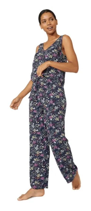 Debenhams Kvinnor/Damer Viskos med blommiga loungebyxor