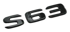 Gloss Glans Black Svart S63 Car Letter Number Rear Bak- Trunk Boot Badge Emblem For Mercedes Benz