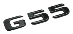 Gloss Glans Black Svart G55 Car Letter Number Rear Bak- Trunk Boot Badge Emblem For Mercedes Benz