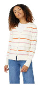 Maine Kvinnor/Ladies Stripe Soft Touch-kardong med knappdetaljer