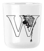 Moomin ABC mugg - W 0.2 l. Moomin white