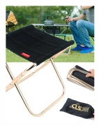 Campingpall Bärbar Mini Vikbar Lättvikt Oxfordtyg Aluminiumlegering för 1 person Fiske Camping Resor Höst Vinter Svart #6636536
