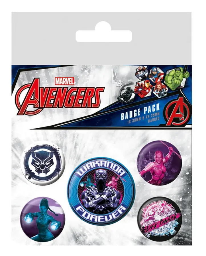 Black Panther Wakanda Forever Badge Set (5 st.)