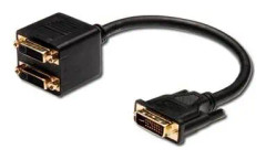 PREMIUMCORD Adapteris DVI-D (24+1) male => 2x DVI-D (24+1) female