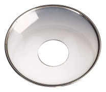Nybro Glasbruk - Ljusmanschett Klar slät silverkant, 80 mm