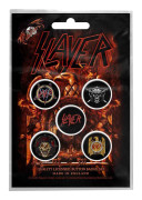 Slayer Badge Pack Eagle Band Logo Official 5 x Pin Button One Size