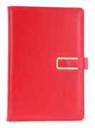 WZJZ0101 PU Leather Thickened Notebook, Specification: A5(Red Metal Buckle)