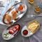 Stainless Steel Seasoning Plate Split Plate Sauce Plate Hotel Barbecue Snack Plate Small