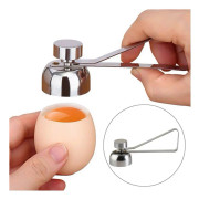 Metal Egg Scissors Egg Topper Cutter Shell Opener Stainless Steel Boiled Raw Egg Creative Kitchen Tools(Silver)