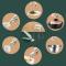 Kitchen Anti-scald Heat Insulation Clip, Specification: Disk Clip (Shallow Green)