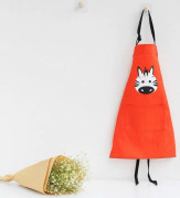 Cartoon Animal Cotton Sleeveless Smock Parent-child Apron, Size:Adult Apron L(Orange Zebra)