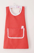 Lovely Princess Nail Beauty Apron Coffee Restaurant Work Clothes(Rabbit Red)