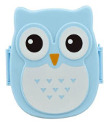 Cartoon Owl Pattern Lunch Box Food Container picnic Storage Box Portable Bento Box(Blue)