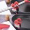 5 PCS Stainless Steel Plastic Pan Edge Clamp Anti-Scald Rubber Bracket Kitchen Gadgets(Red)