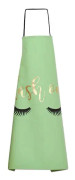 Gilding Eyelash Pattern Lovely Household Cooking Kitchen Cotton Apron(Green)