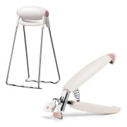 304 Stainless Steel Anti-Scaling Clamp Kitchen Takes Bowl Holder(Pink)