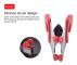 5 PCS Stainless Steel Plastic Pan Edge Clamp Anti-Scald Rubber Bracket Kitchen Gadgets(Red)