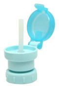 Children Portable Bottled Drinks Anti-overflow Anti-squash Replacement Straw Cap(Blue)