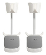 Hands Free Fixed Air Duct Wall Mount Hair Dryer Bracket(White Gray)