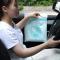 15 PCS Creative Cute Car Garbage Bag Paste-type Cleaning Bag for Car Interior(Green)