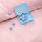 8 PCS Non-marking One-touch Unlocking Mushroom-shaped Quilt Fixer Light Blue+Glue Needle