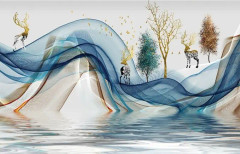 Household Cloth Dust-proof Cover for Television, Size:60 inch(Wonderland)
