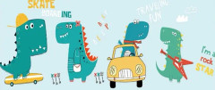 Household Cloth Dust-proof Cover for Television, Size:60 inch(Dinosaur)