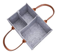 Mummy Bag Storage Multifunctional Maternity Handbags Organizer Stroller Accessories, Size:33x23x18cm, Color:Light Gray 2