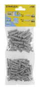 Stanley transparent flexibel påse med 100 nylon vrister Ø 5/6mm utan STF20560 skruv