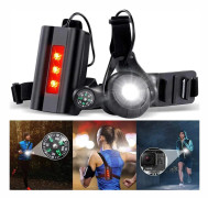 Löparlampa USB-uppladdningsbar LED-bröstlampa
