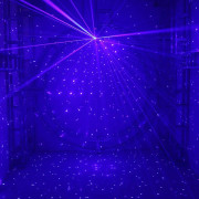 ALIEN Fjärrkontroll DMX Blå laserstråle Rörligt huvud Röd himmel Stjärna Månemönster DJ Disco Bar Dansfest Bröllopsscen Ljuseffekt