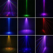 ALIEN Fjärrkontroll USB 8 mönster RGB Mini Laser Projektor Scen Ljuseffekt Ljus Bilfest DJ Disco Club Xmas Familjeljusshow