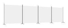 vidaXL Rumsavdelare 4 paneler vit 698x180 cm tyg
