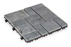 Interlocking Tile Grå Plast Sten (30 x 2,8 x 30 cm)