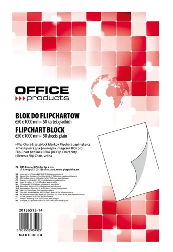 Biurfol FLIPCHART PAPER 65 X 100CM SMOOTH (50)