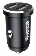 Billaddare 24W 2-Port Mini Svart