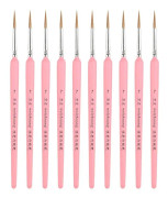 10 PCS 7 WeiZhuang Hook Line Pen Painting Hand-painted Watercolor Wolf Mint Hook Line Pen Painting Stroke Thin Line Brush, Color