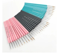 10 PCS 1 WeiZhuang Hook Line Pen Painting Hand-painted Watercolor Wolf Mint Hook Line Pen Painting Stroke Thin Line Brush, Color
