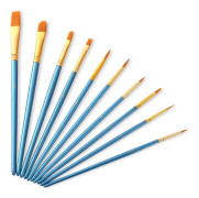 ZHU TING 20 PCS / 2 Sets Pearl Rod Nylon Hair Combination Brush Oil Paint Brush(Blue Rods)