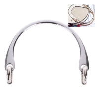 2 PCS Luggage Ardware Accessories Semi-circular Handle, Color:Silver