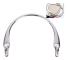 2 PCS Luggage Ardware Accessories Semi-circular Handle, Color:Silver