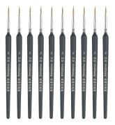 10 PCS 2 WeiZhuang Hook Line Pen Painting Hand-painted Watercolor Wolf Mint Hook Line Pen Painting Stroke Thin Line Brush, Color