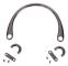 2 PCS Luggage Ardware Accessories Semi-circular Handle, Color:Silver
