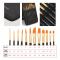 12 PCS/Set Multi-Function Gouache Oil Brush Set With Storage Bag Palette Scraper(Black)