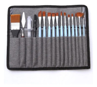 18 In 1 Multipurpose Nylon Hair Watercolor Paintbrush Acrylic Paintbrush(Light Blue)