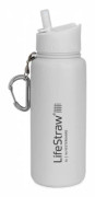 LifeStraw vattenfilterflaska i rostfritt stål - 750 ml - isolerad - Vit