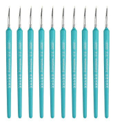 10 PCS 00000 WeiZhuang Hook Line Pen Painting Hand-painted Watercolor Wolf Mint Hook Line Pen Painting Stroke Thin Line Brush, C