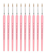 10 PCS 5 WeiZhuang Hook Line Pen Painting Hand-painted Watercolor Wolf Mint Hook Line Pen Painting Stroke Thin Line Brush, Color