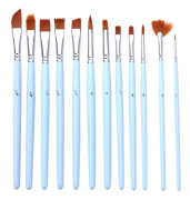18 In 1 Multipurpose Nylon Hair Watercolor Paintbrush Acrylic Paintbrush(Light Blue)