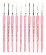 10 PCS 4 WeiZhuang Hook Line Pen Painting Hand-painted Watercolor Wolf Mint Hook Line Pen Painting Stroke Thin Line Brush, Color